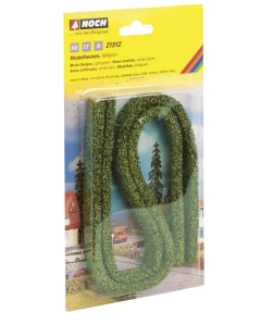 H0 Model heggen, groen, 2 stuks, 1,5 x 0,8 cm, elk 50 cm lang Noch 21512