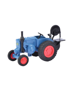 H0 Lanz Bulldog tractor met lintzaag, blauw Schuco 26228