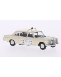 H0 MB 220D lang, beige Taxi Brekina 91351