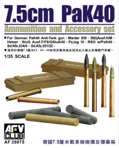 1/35 7.5cm PaK40 Ammunition and Accessory set AFV-Club 35075