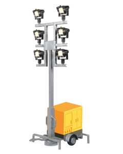 H0 Bouwlampen op aanhanger met 6 witte LEDs Viessmann 1343
