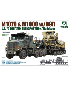 1/72 U.S. 70 Ton Tank Transporter M1070 & M1000 w/D9R Bulldozer Takom 5002