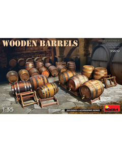 1/35 Wooden Barrels, 18 stuks MiniArt 35632