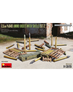 1/35 7.5cm PaK40 Ammo Boxes with Shells, Set 2 MiniArt 35402