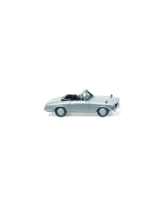 H0 BMW 1600 GT cabriolet open dak (1967), zilver Wiking 018799