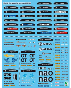 Decalset Streekbus MB200 Artitec 10420