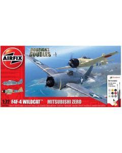 1/72 Grumman F-4F4 Wildcat & Mitsubishi Zero - Dogfight Doubles Gift Set Airfix 50184