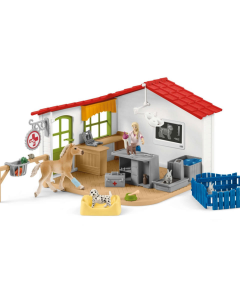 Dierenartspraktijk met dieren Schleich 42502