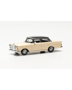 H0 Mercedes Benz 200 Heckflosse, creme/zwart - Herpa 430739-003 Herpa 430739003