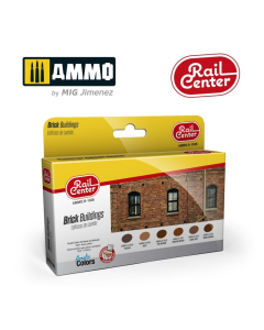 Brick Buildings (Rail Center), 6 flesjes AMMO by Mig R1028