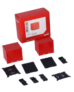 H0 10ft Container + Pallet, rood Herpa 053594004