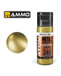 ATOM ACRYLIC METALLIC GOLD 20 ML AMMO by Mig 20172