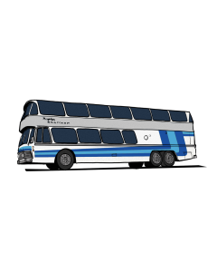 H0 Neoplan NH 22 Doppeldecker silber, blau, 1967 Brekina 58290