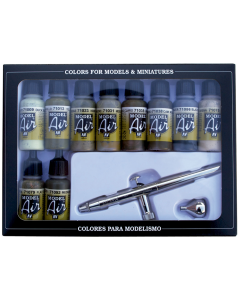 Airbrush (Harder & Steenbeck) + Camouflage Colors Set Vallejo 71168