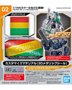HG / 30MM / 30MS Customize Materials (3D Metallic Stickers) - nr.02 BANDAI 65018
