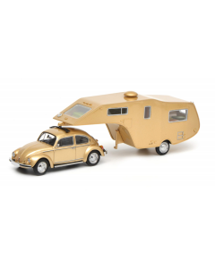 1/43 VW Kever 1200 + Caravan oplegger Schuco 09038