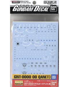 Gundam Decal (MG) for 00 QAN[T], #89 BANDAI 66803