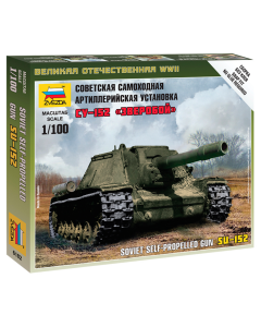 1/100 Soviet SU-152 Self-Propelled Gun, snap fit "Art of Tactic" Zvezda 6182