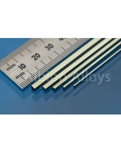 Vierkant Messing Staf 1.0X1.0mm, 4 stuks Albion Alloys SBW10
