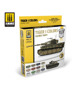 Tiger I Colors Set  12 jars 17 ml AMMO by Mig 7182