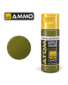 ATOM ACRYLIC COLOR DARK OLIVE GREEN 20 ML AMMO by Mig 20072