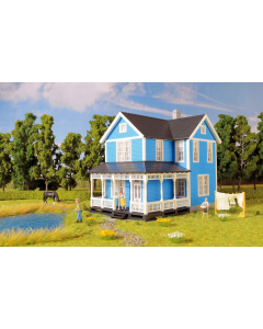 H0 Zweeds huis, blauw Kibri 38841