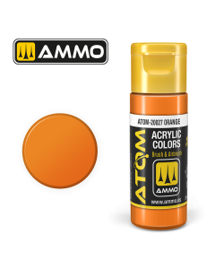 ATOM ACRYLIC COLOR ORANGE 20 ML AMMO by Mig 20027
