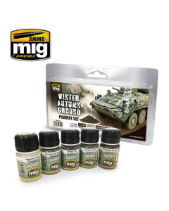 Winter Autumn Ground, Pigment Set  5 jars 35 ml AMMO by Mig 7455