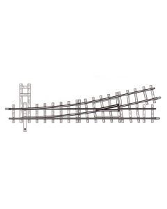 H0e Wissel Links (handbediend) 12° 147mm R 515 - 4011 000 Bemo 4011000