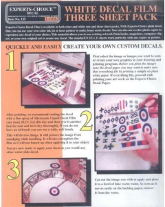 Decal Film Sheet, wit Bare-Metal Foil Company 120