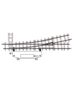 H0e Elektrische Wissel Links, 12° 147mm R 515 - 4007 000 Bemo 4007000