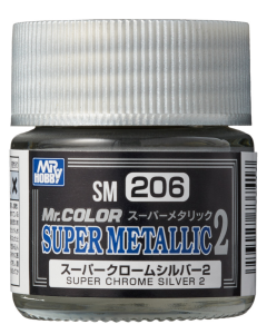 Mr. Color (SM) Super Chrome Silver 2 10m Mr. Hobby SM206