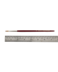Penseel rond, maat 4, roodmarter, houten steel Zahn-Pinsel 003104