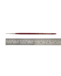 Penseel rond, maat 1, roodmarter, houten steel Zahn-Pinsel 003101
