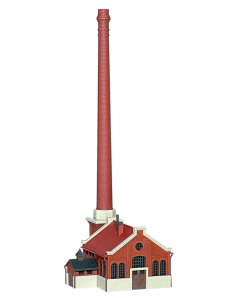N Ketelhuis met schoorsteen Kibri 37224