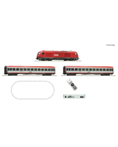 H0 Startset ÖBB Diesellocomotief Rh 2016 met passagiersrijtuigen Eurofima (2x),  digitaal Z21 start Roco 5110005