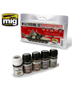 Modern russian vehicles weathering set 5 jars 35 ml AMMO by Mig 7147