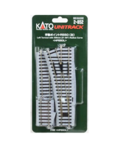H0 Unitrack Rails Wissel Links, R550 19°, 1st. Kato 2852