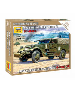 1/100 American M-3 Scout Car Armored Personnel Carrier WWII, snap fit "Art of Tactic" Zvezda 6245