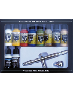 Airbrush (Harder & Steenbeck) + Colors Set Vallejo 71167
