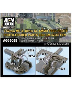 1/35 7.62mm MG & 40mm GL Ammo Feed Chute for CM-32/33 AFV-Club AG35058