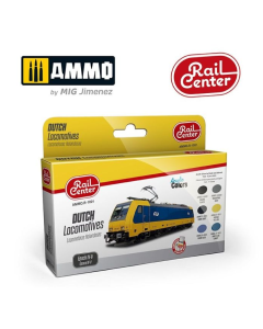 Dutch Locomotives (Rail Center) Epoche IV-V, 6 flesjes van 15ml AMMO by Mig R1001