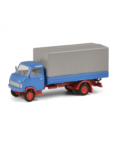 H0 Hanomag F55 bakwagen, blauw Schuco 26489