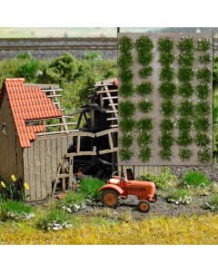 H0 Plukjes gras met stenen, zomer Busch 3552