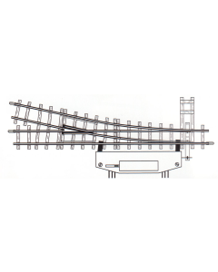 H0e Elektrische Wissel Rechts, 12° 147mm R 515 - 4006 000 Bemo 4006000