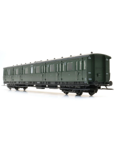H0 NS C12c C6436, groen, grijs dak, 2e klasseborden hoog, 1947 - Artitec 20.254.05 Artitec 2025405