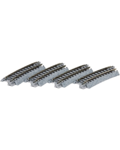 N Unitrack Rails Bocht (20-101), R249 15°, 4st. Kato 20101