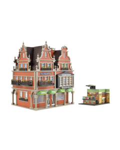 H0 Boekhandel met interieur en led verlichting Vollmer 43842