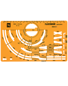 N Spoorplan Tekensjabloon Fleischmann Piccolo Fleischmann 995101