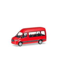 H0 Mercedes Benz Sprinter `18 Bus HD, rood Herpa 093804